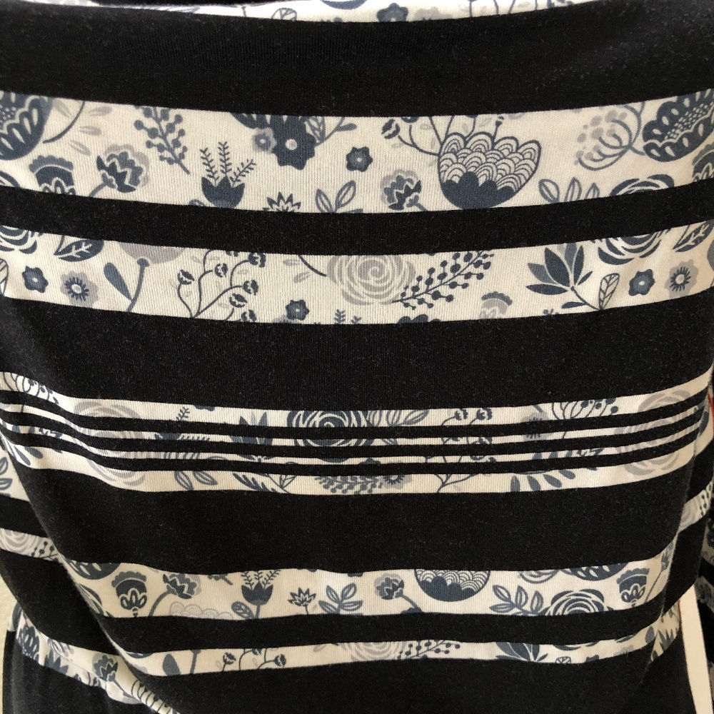 NWOT Hatley Black & White Striped Floral Dress S - Picture 6 of 8